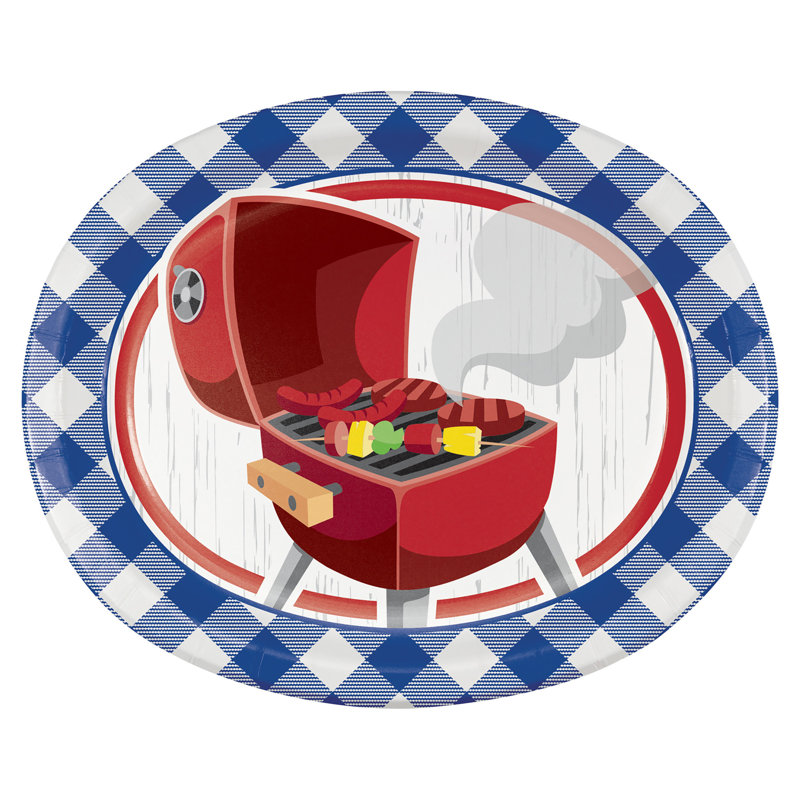 Creative Converting Summer BBQ Oval Paper Plates 24 Count Wayfair